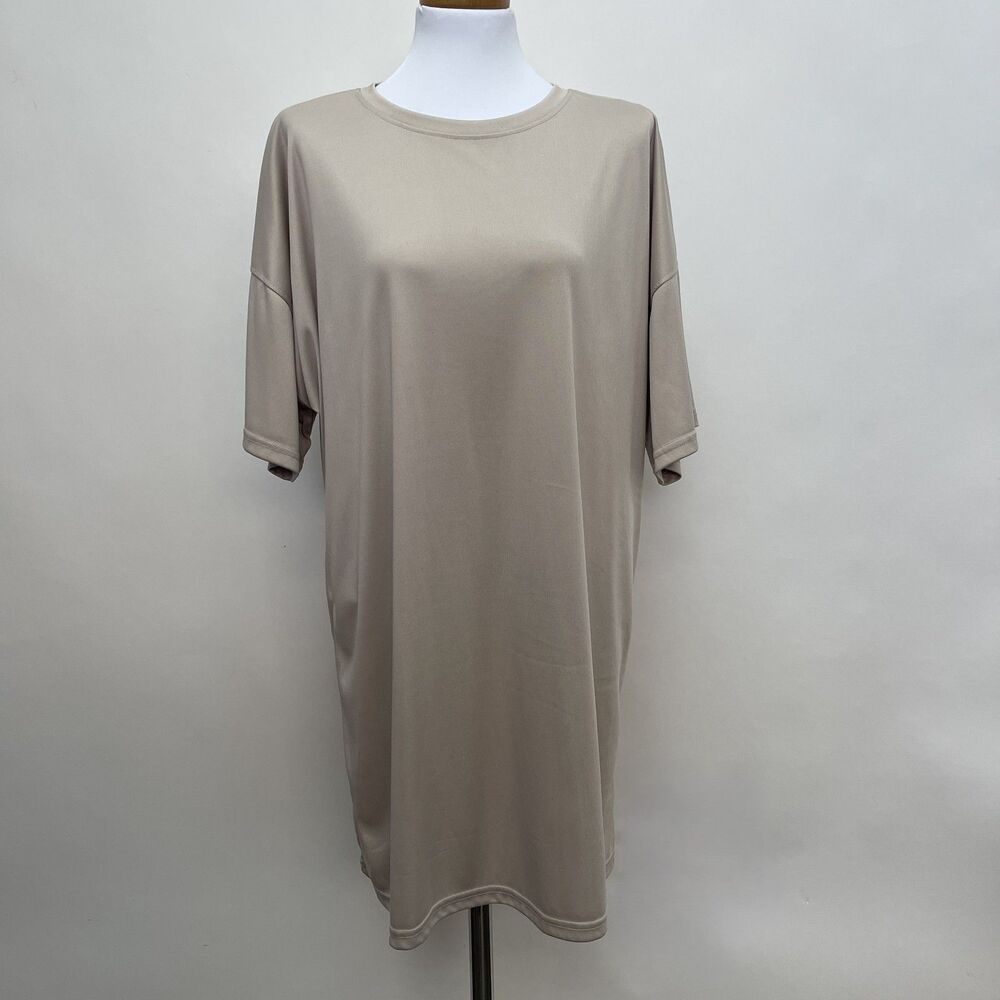 Missguided Women's Shift Dress Size‎ 12 Khaki Beige NWT